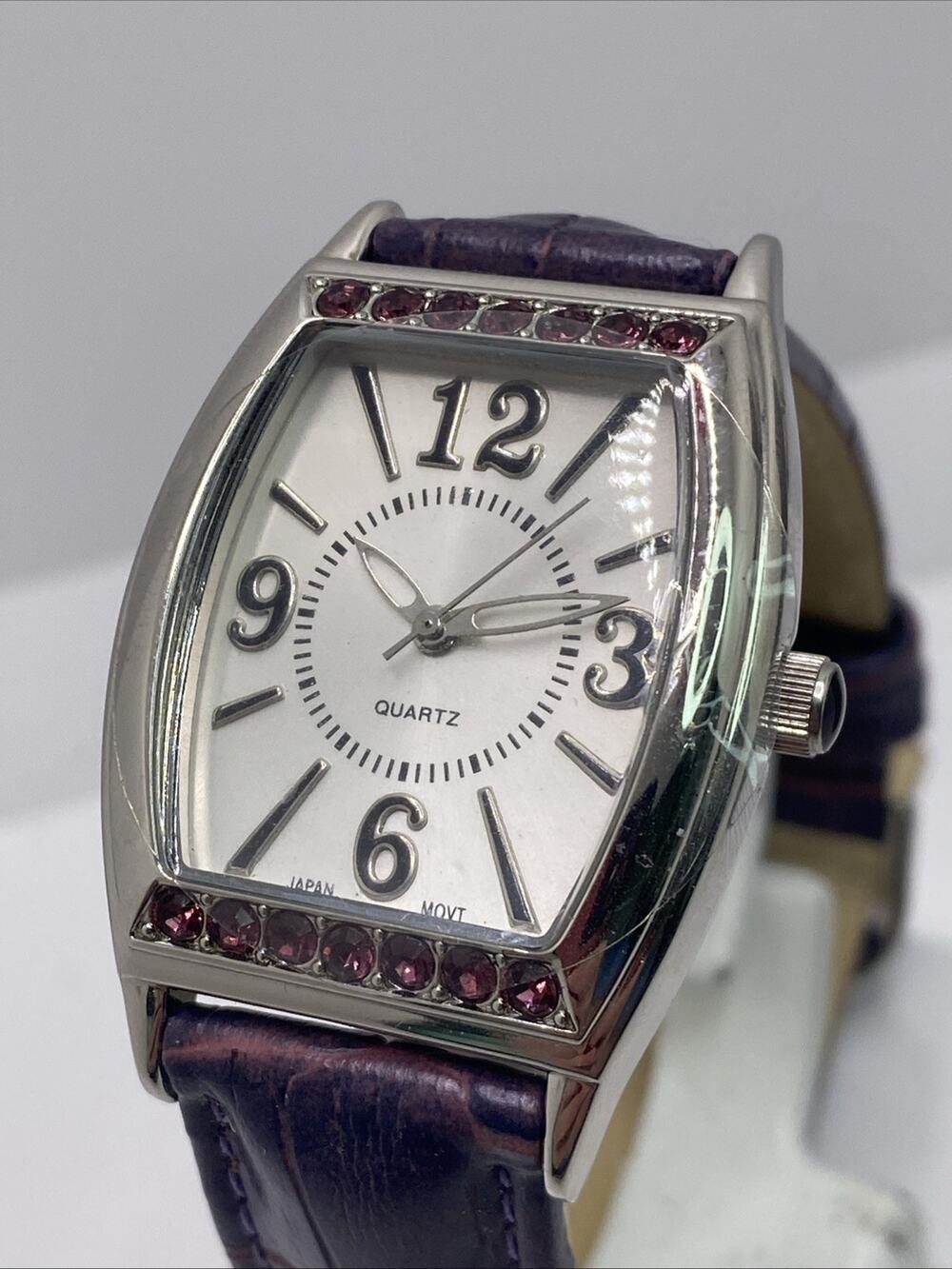 Vintage Avon Womens Purple Gem Watch New Battery